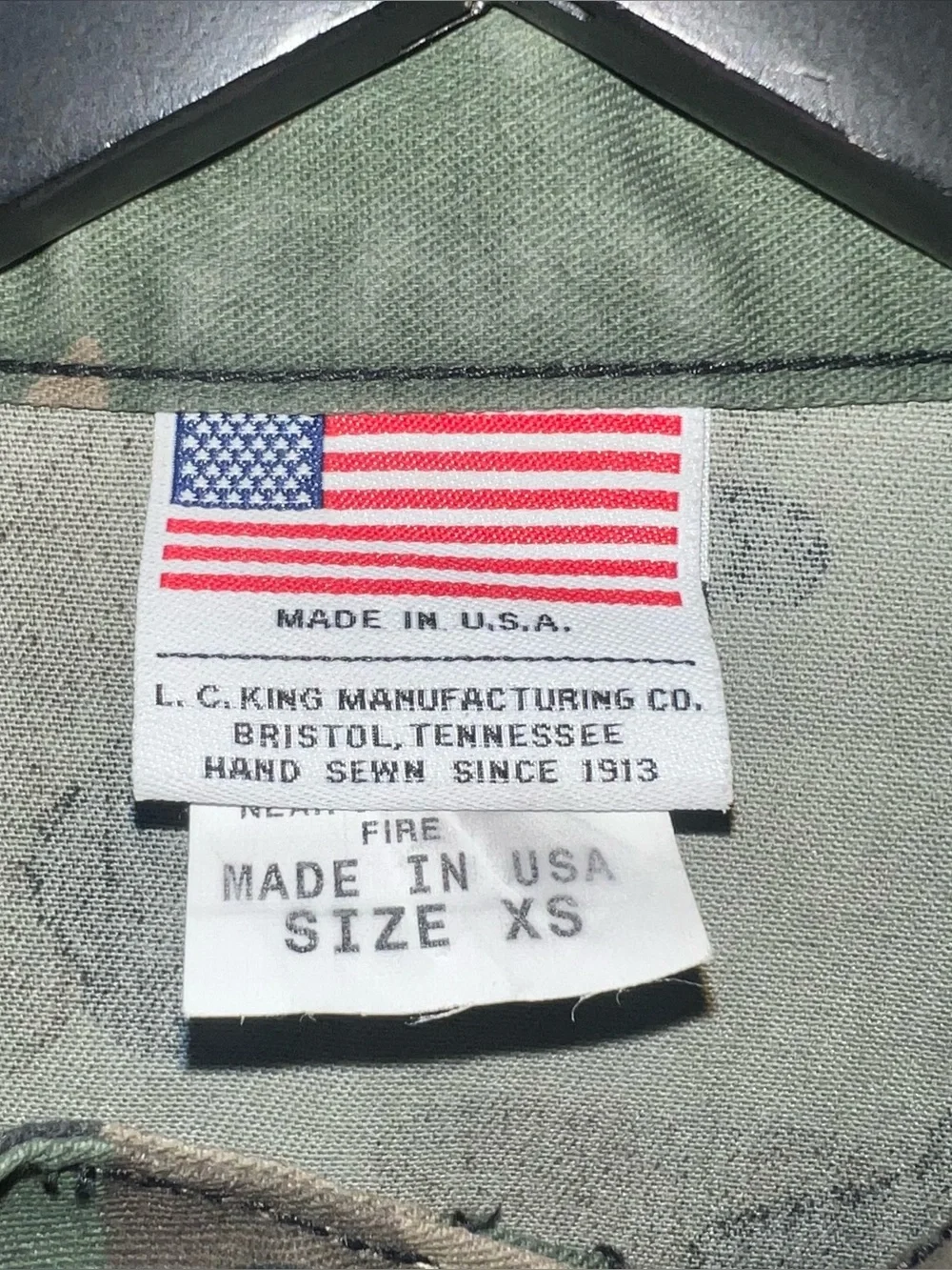 The Pointer Brand Woodland Camo Chore Coat Mens XS Green Made In USA Military